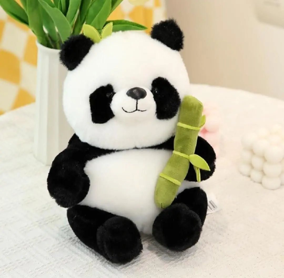 Cute Panda Plush with Bamboo - Loopni