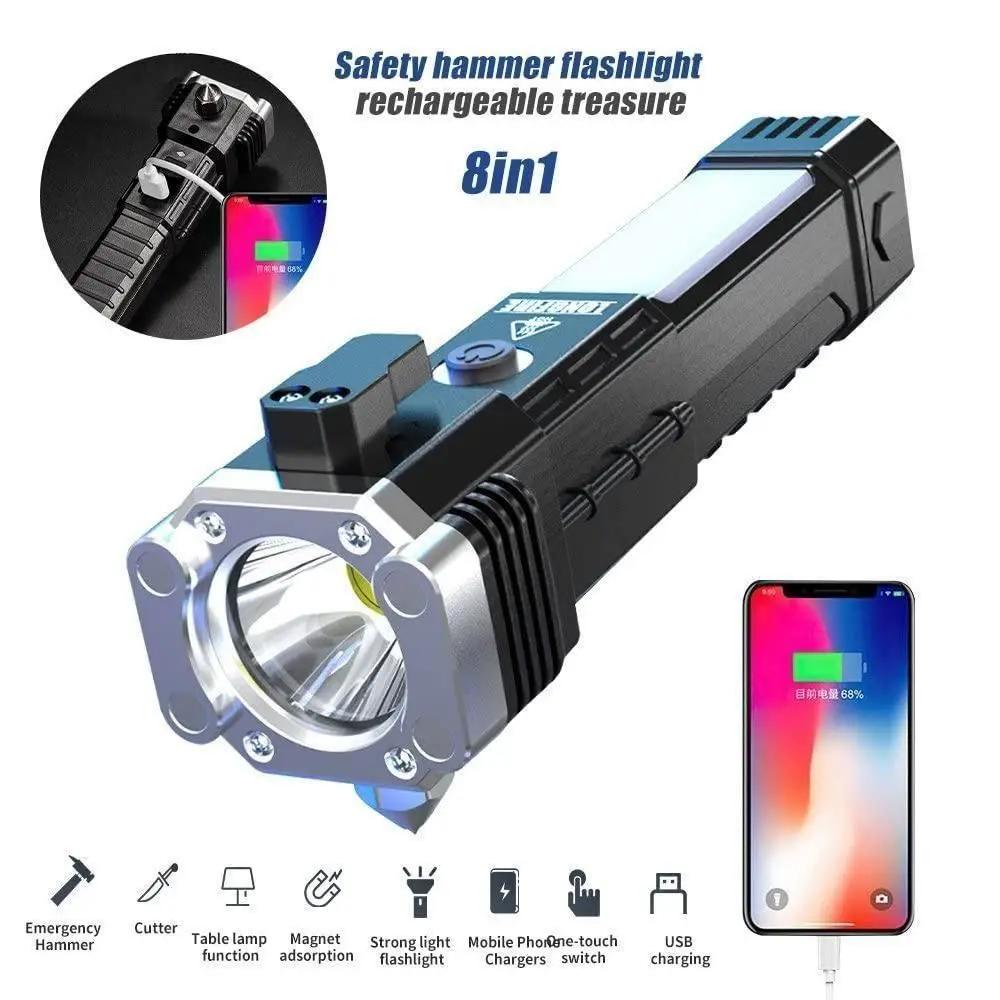 Portable Rechargeable Torch LED Flashlight - Loopni