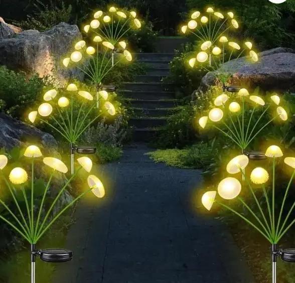 Solar LED Jellyfish Mushroom Lights for Garden -Outdoor Ground-Plug Lawn Lights - Loopni