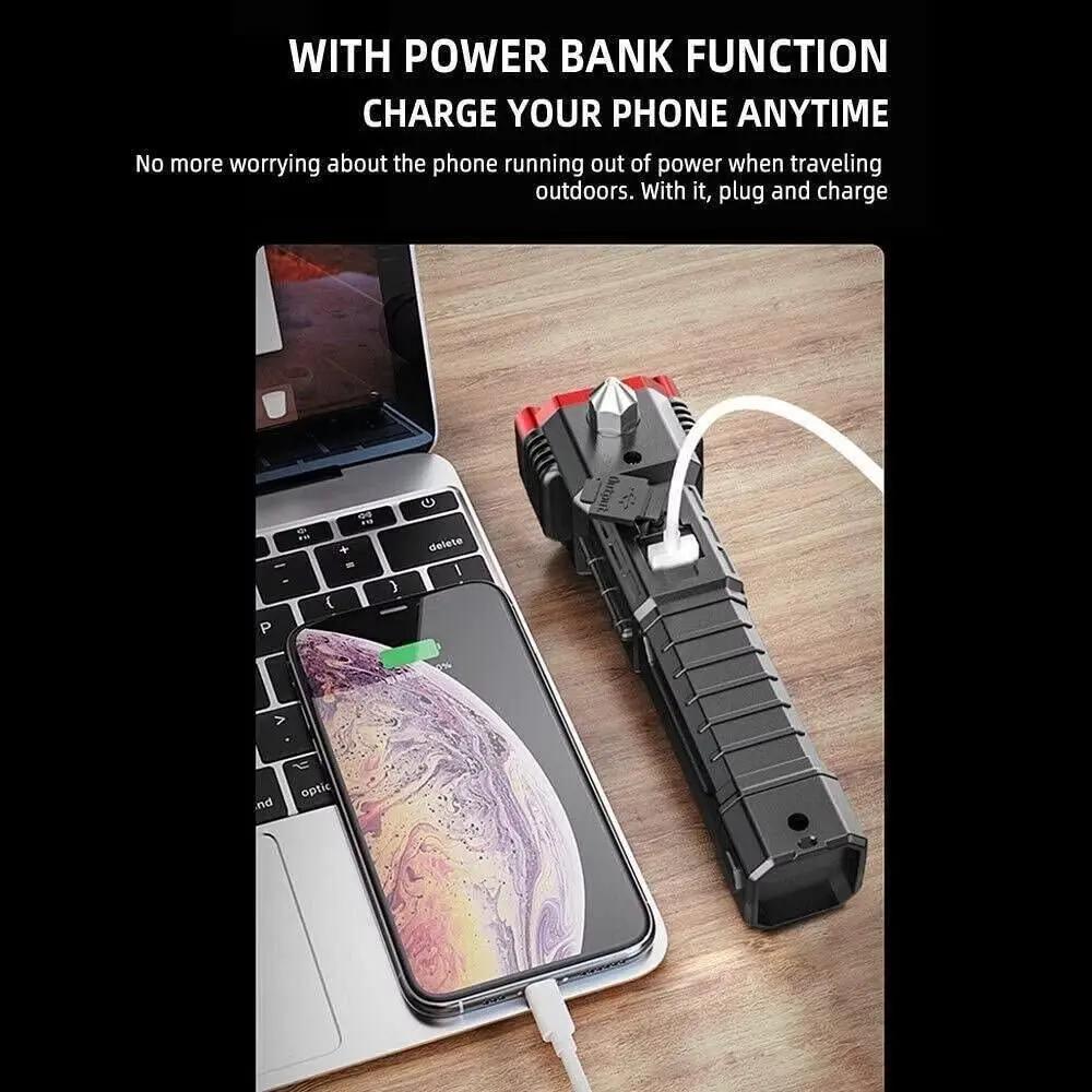 Portable Rechargeable Torch LED Flashlight - Loopni