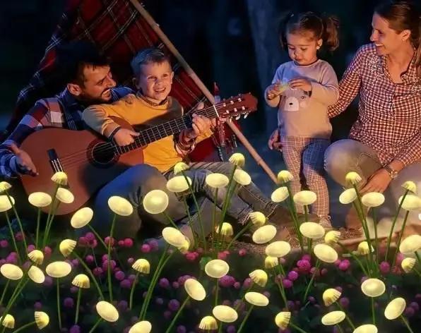 Solar LED Jellyfish Mushroom Lights for Garden -Outdoor Ground-Plug Lawn Lights - Loopni