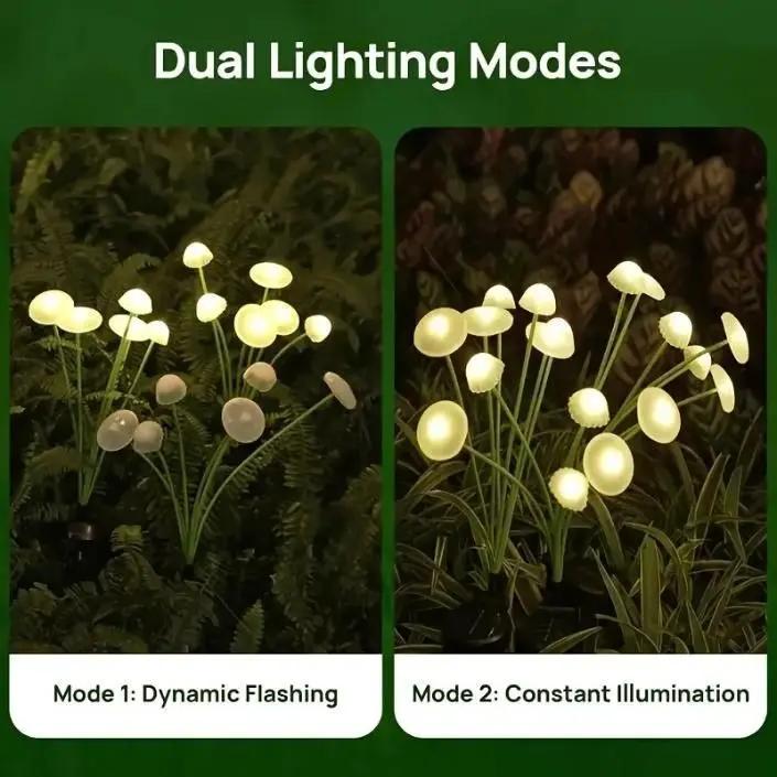 Solar LED Jellyfish Mushroom Lights for Garden -Outdoor Ground-Plug Lawn Lights - Loopni