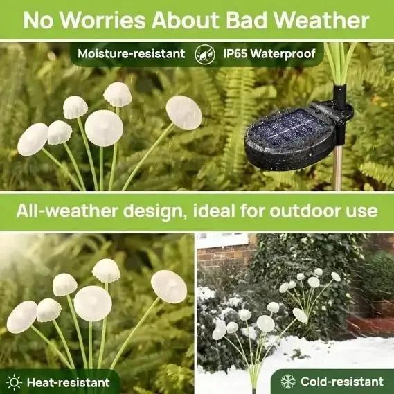 Solar LED Jellyfish Mushroom Lights for Garden -Outdoor Ground-Plug Lawn Lights - Loopni