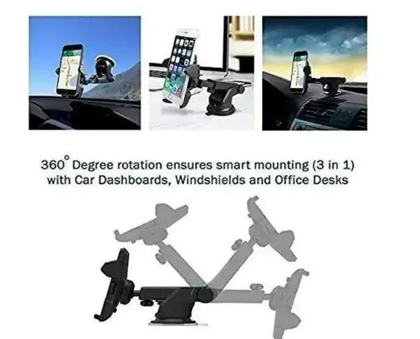 Revolex Zoom Star Pros Car Mobile Holder For Dashboard Black - Loopni