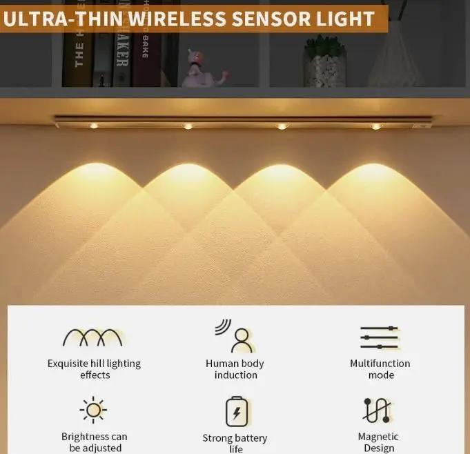 LED PIR Motion Sensor Cabinet  With USB Rechargeble - Loopni