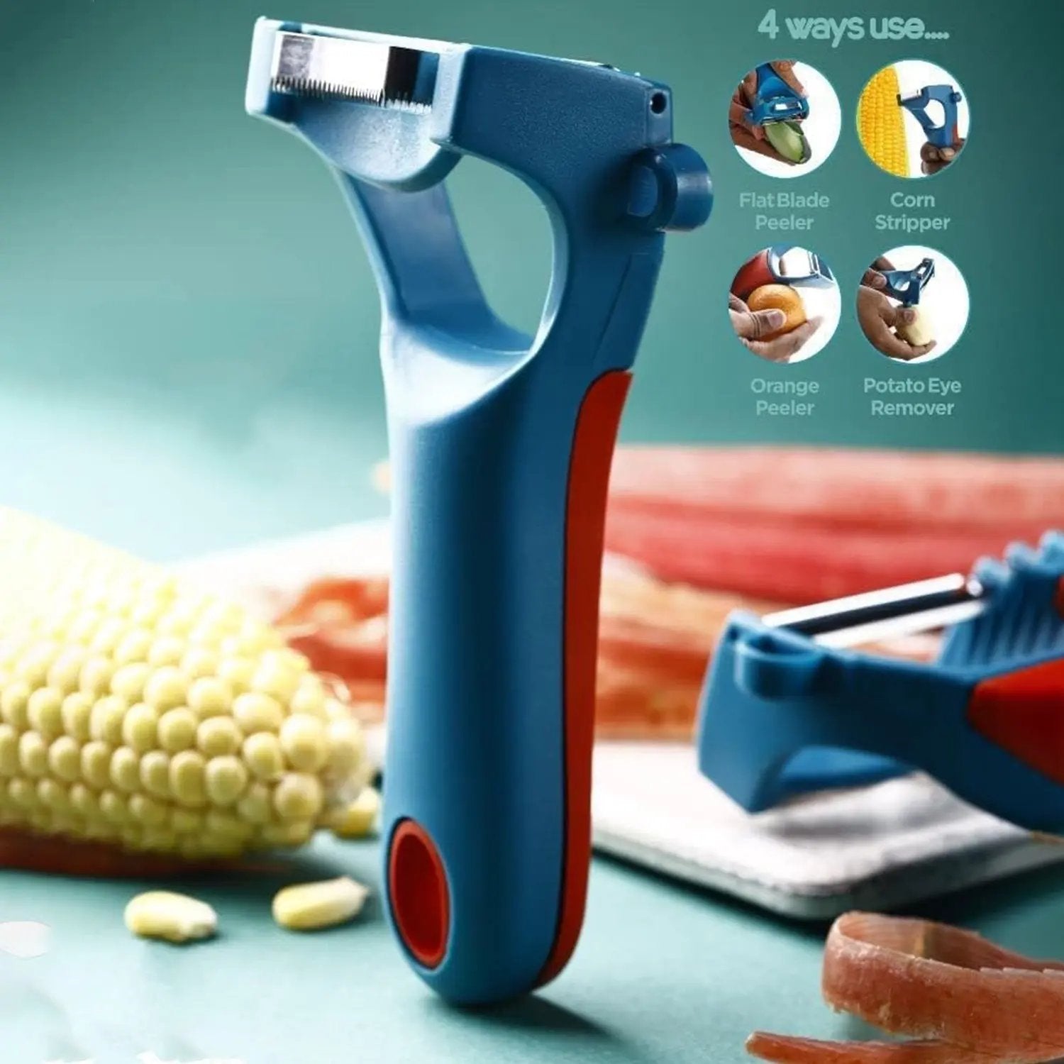 4-in-1 Multi-functional Vegetable  Fruit Peeler (1 Pc) - Loopni